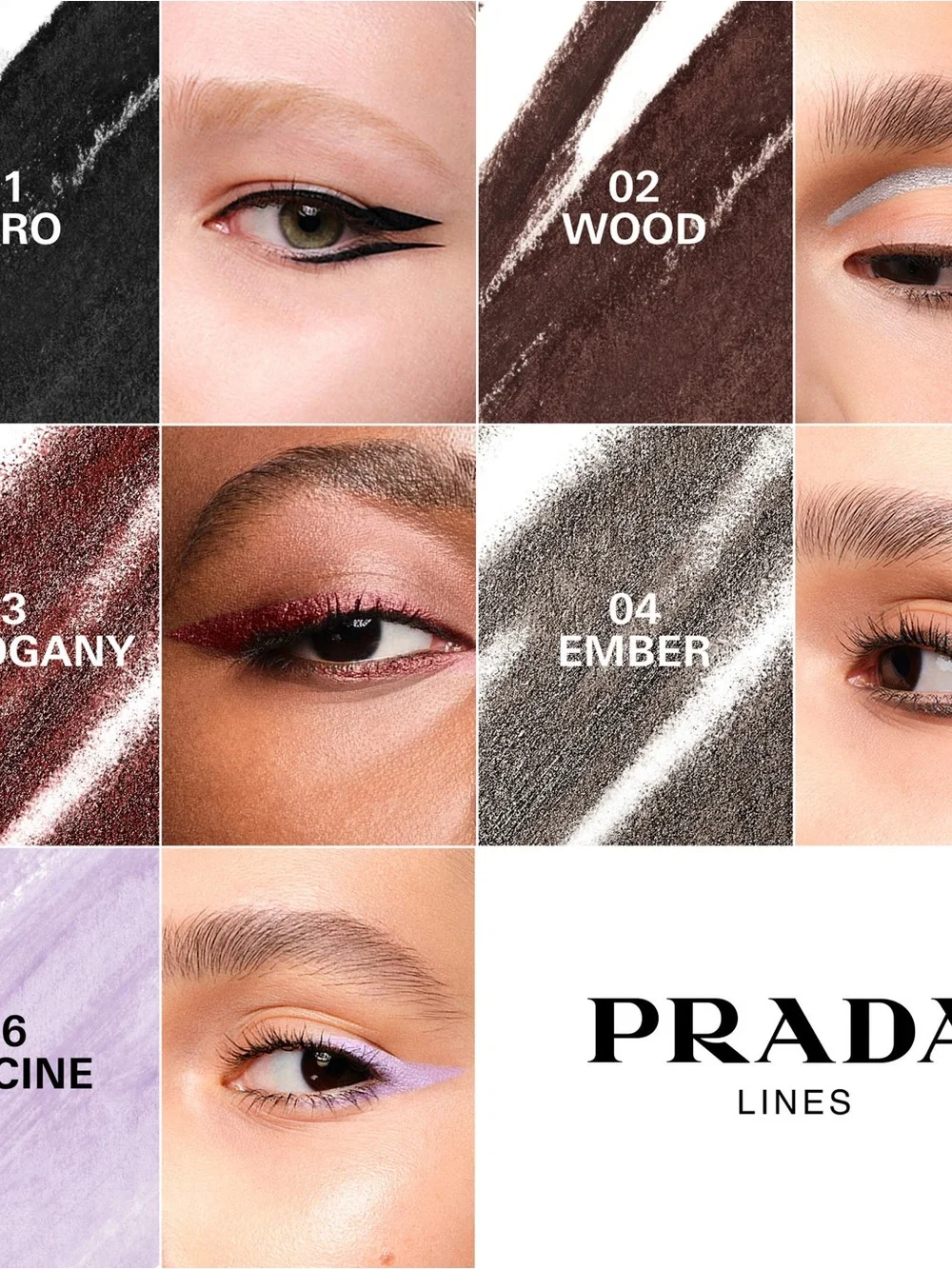 NIB $35 PRADA Pradalines Gliding Waterproof Smudge Proof Eye Pencil. 03 Mahogany
